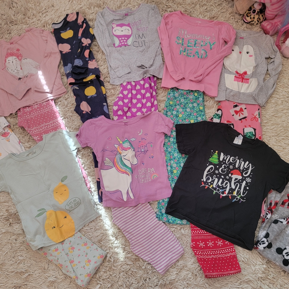 Carter's Kids Pajama Set - Pink, Gray, Black